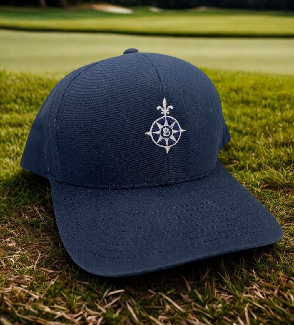 Bayonne Golf Club Hat Snapback Navy Levelwear Golf Cap Compass Logo Adjustable